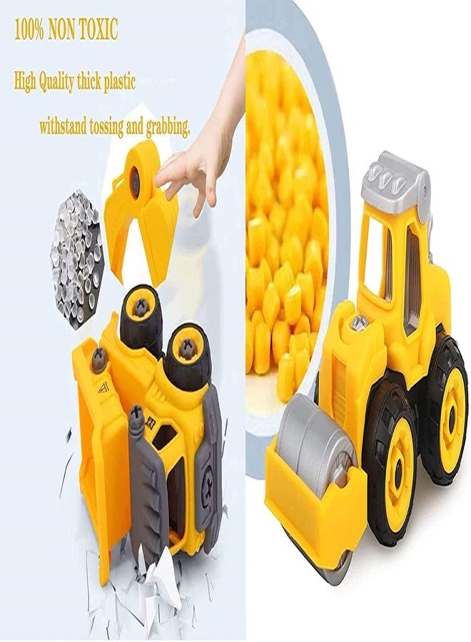 VARIYA ENTERPRISE Set of 4 DIY Unbreakable Toys Take Apart Toys Free Wheel Puzzle Disassembly Toys Assembly Toys Learning Toys with Screw Driver Building Construction Vehicle Play Set - Image 3